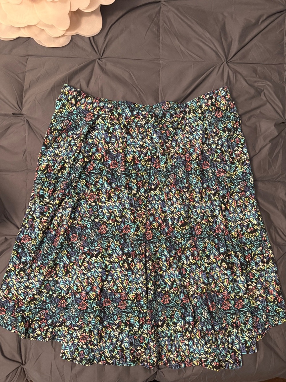 LuLaRoe Multicolor Geometric Circle Skirt